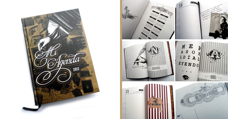 Cover design, illustrations and page layout design for a dayplanner for BOOK LOVERS