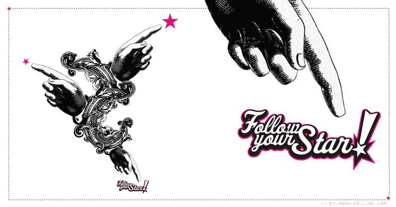 T-shirt design FOLLOW YOUR STAR